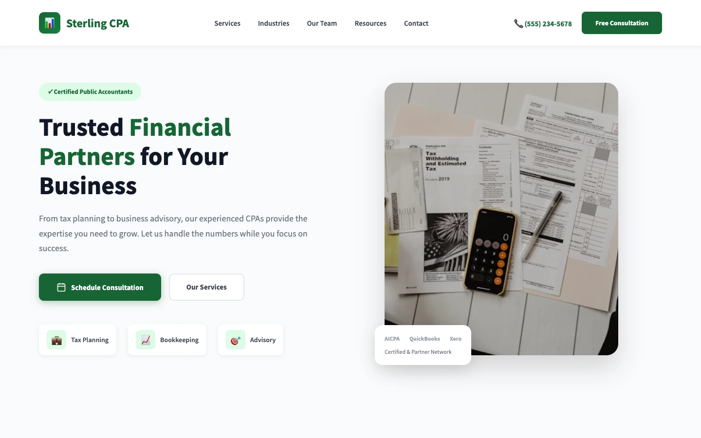 Corporate & Business Website Development example website
